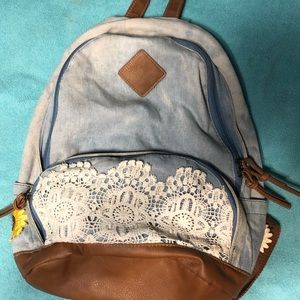Claire’s soft jean backpack bag